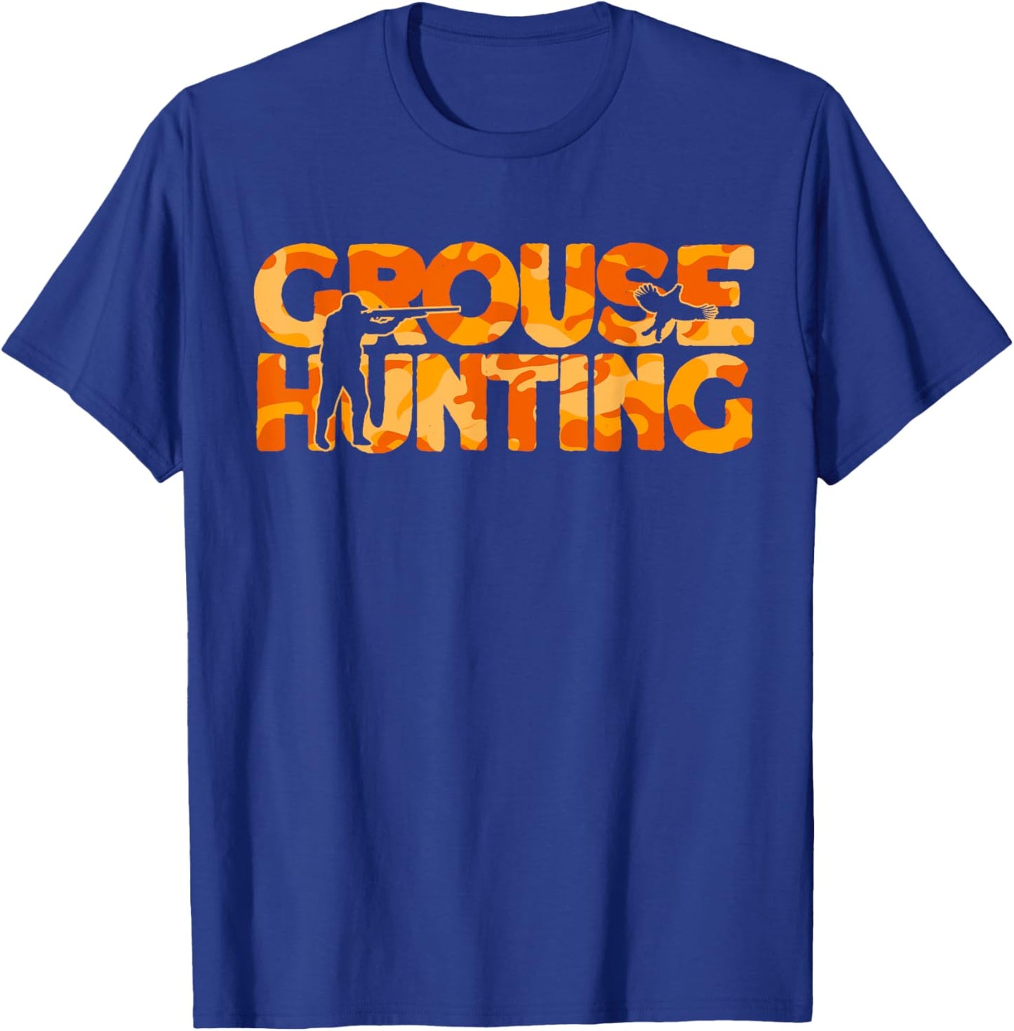 Grouse Hunter Orange Camouflage Grouse Hunting T-Shirt - T-Shirt | Royal