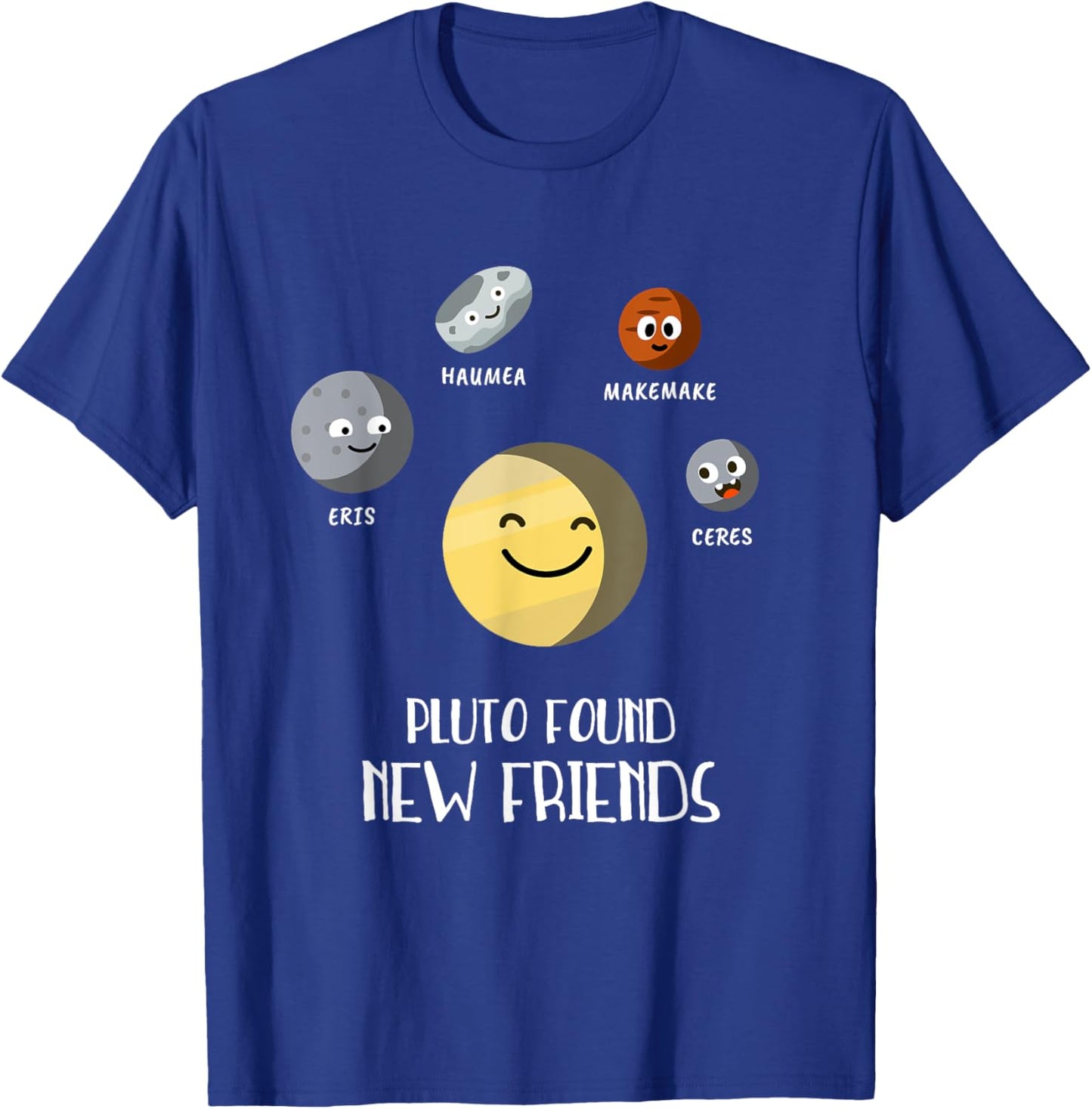 Pluto Dwarf Planet Friends Planets Space Funny Children T-Shirt - T-Shirt | Royal