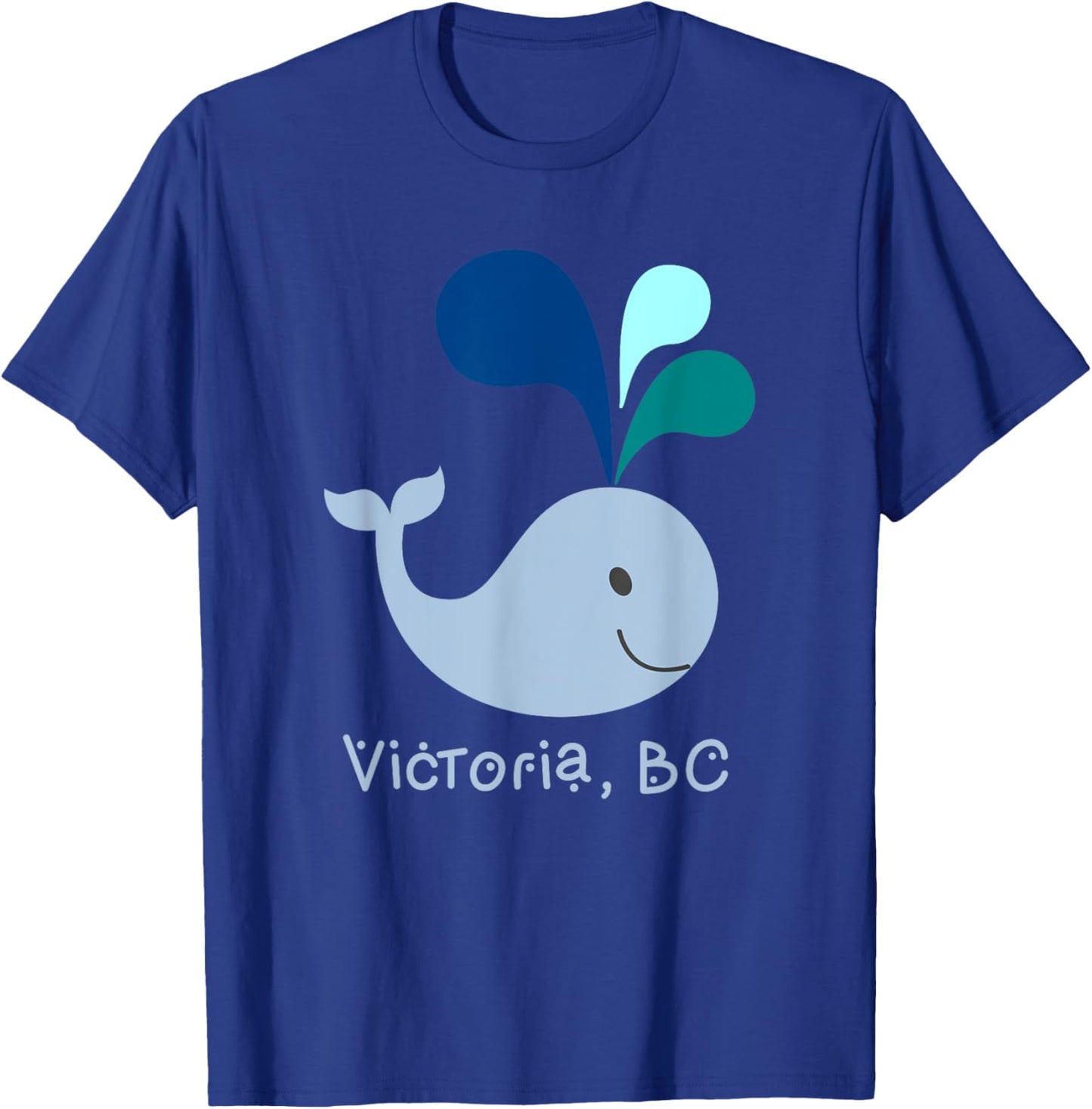 Victoria BC Canada Cute Whale Lover Cartoon T-Shirt - T-Shirt | Royal