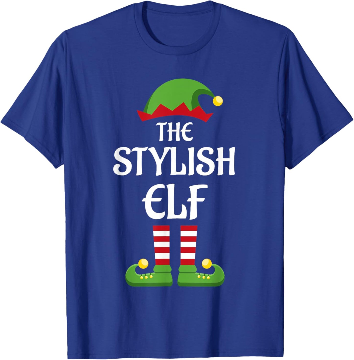 Stylish Elf Family Matching Group Christmas T-Shirt - T-Shirt | Royal