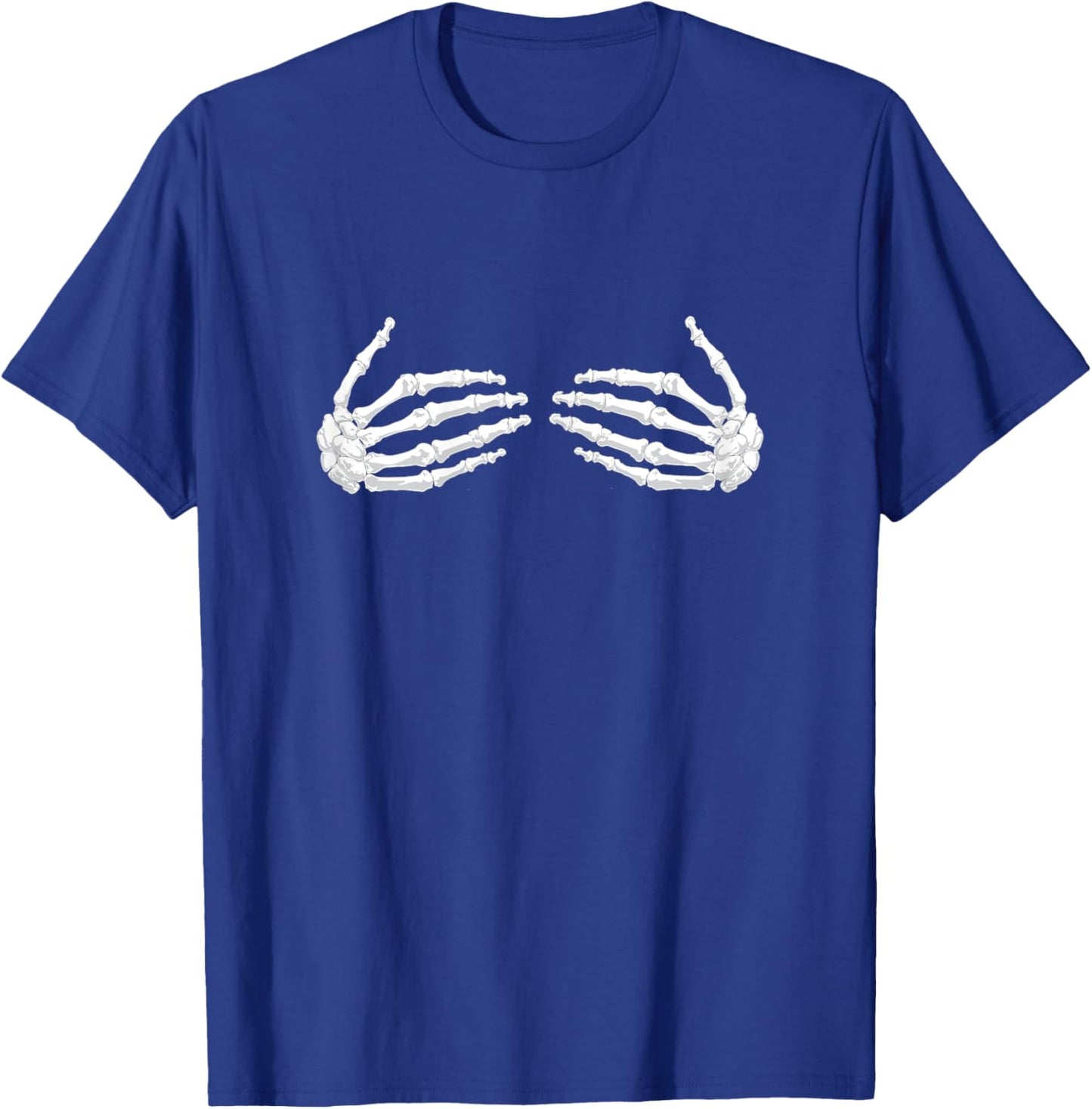 Halloween skeleton hands chest holder gift creepy T-Shirt - T-Shirt | Royal