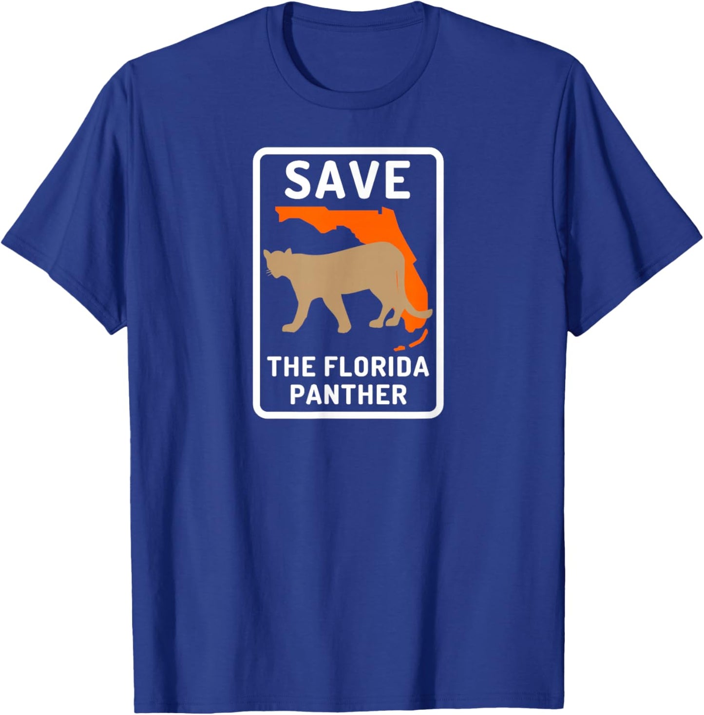 Florida Panther Save The Species T-Shirt - T-Shirt | Royal