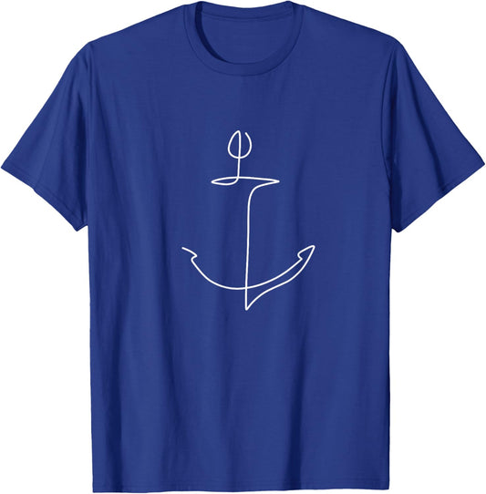 Anchor Maritime Sailor Sailor Yacht Sail Travel Motif T-Shirt - T-Shirt | Royal