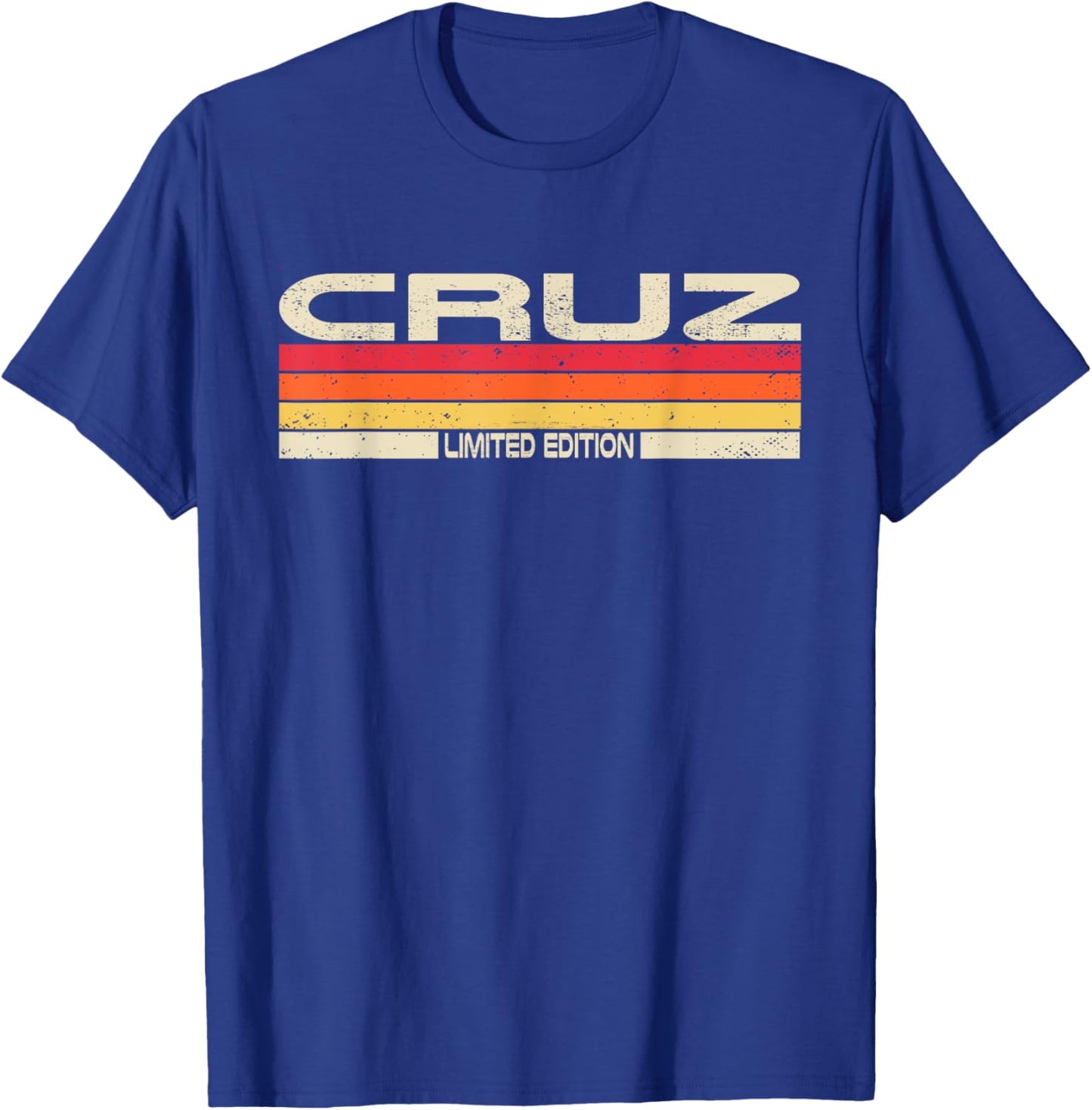 Cruz Surname Birthday Family Reunion 80s 90s Sunset T-Shirt - T-Shirt | Royal