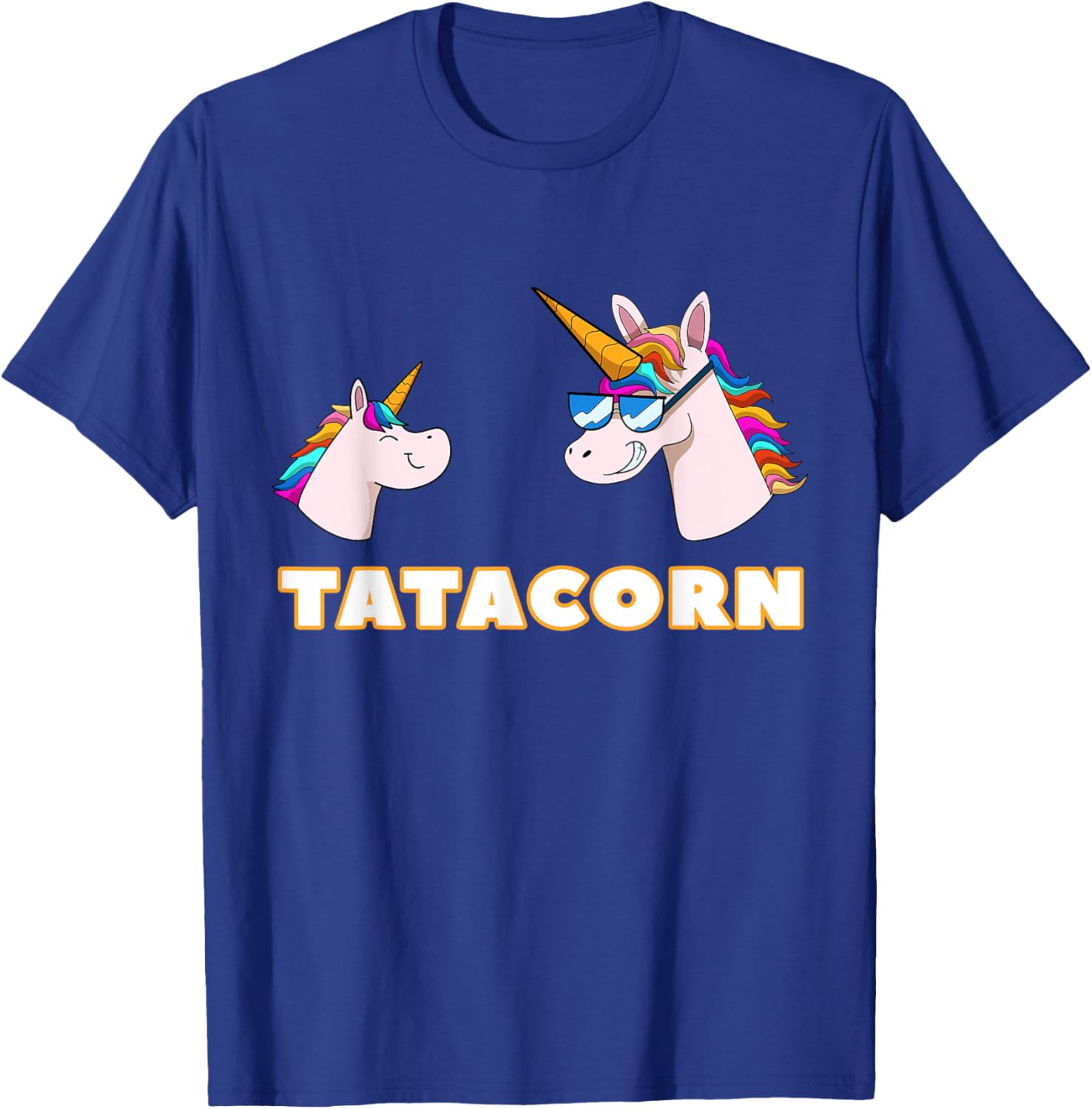 Tatacorn Tata 1 Kid Daddy Unicorn Father's Day T-Shirt - T-Shirt | Royal