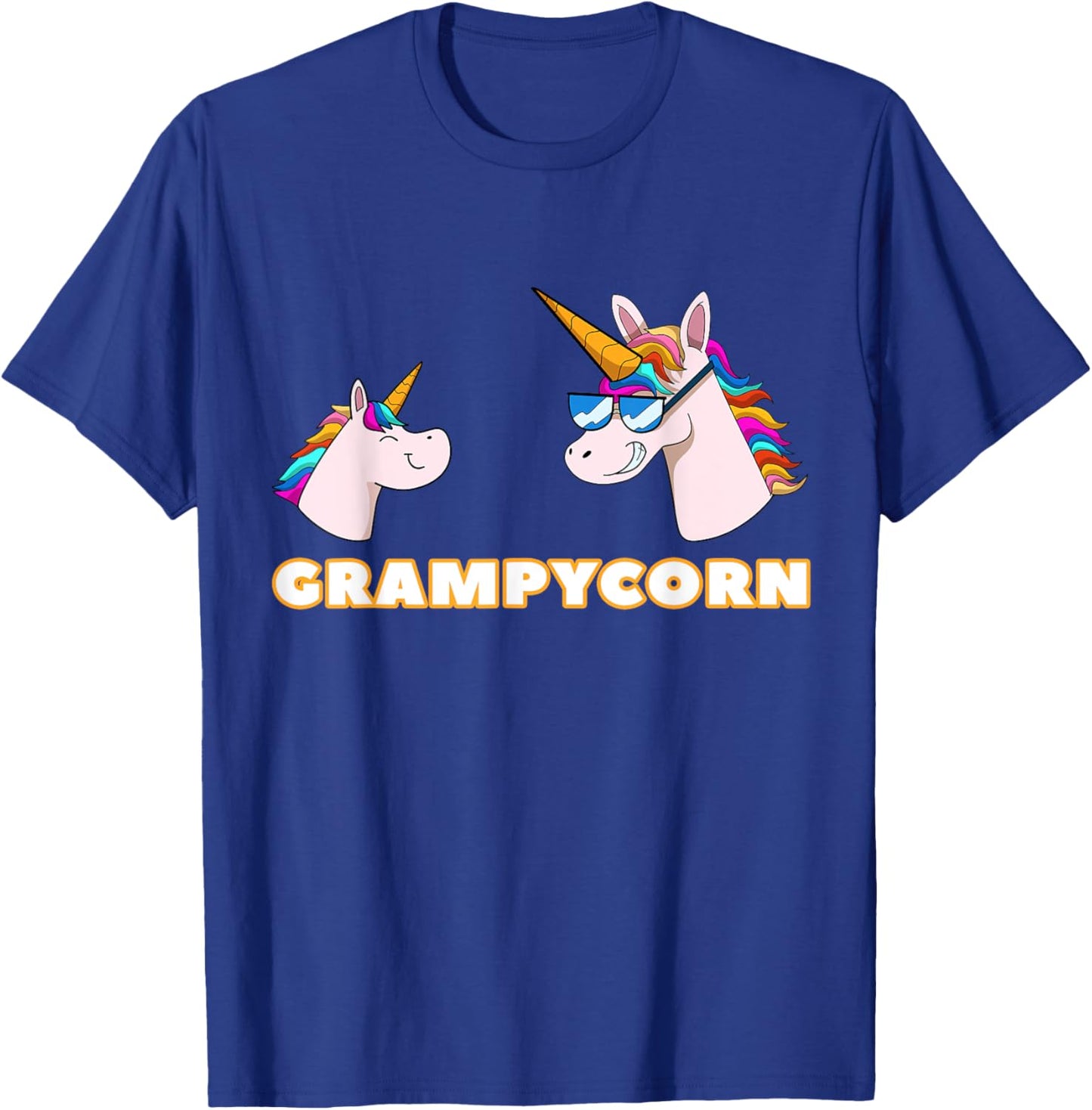 Grampycorn Grampy 1 Kid Grandfather Unicorn Father's Day T-Shirt - T-Shirt | Royal