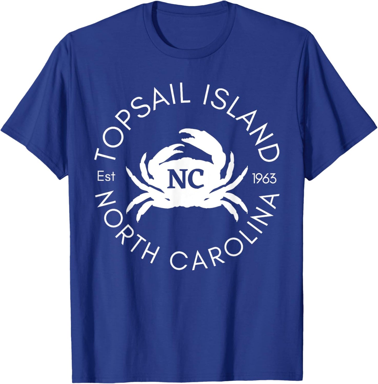 Topsail Island North Carolina Crab Beach Ocean Summer T-Shirt - T-Shirt | Royal