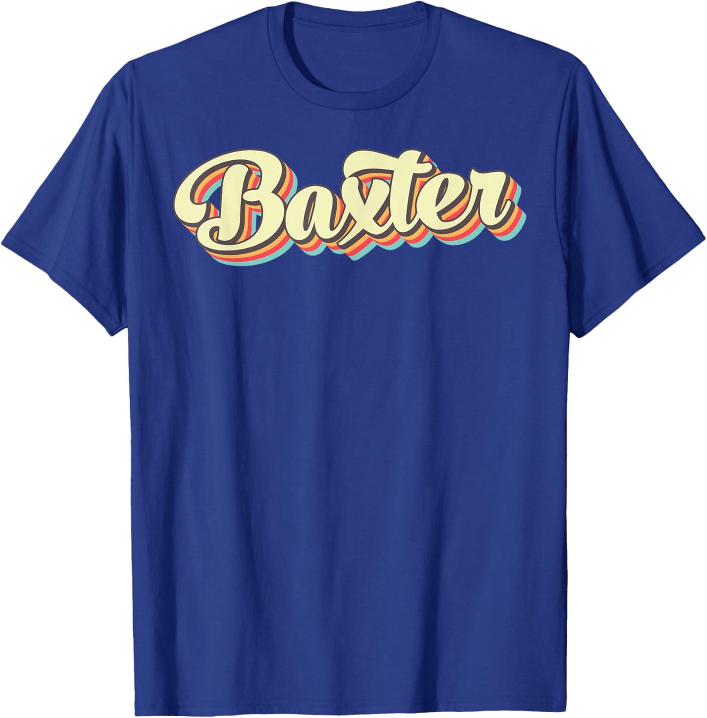 Baxter Retro Art Baseball Font Vintage T-Shirt - T-Shirt | Royal