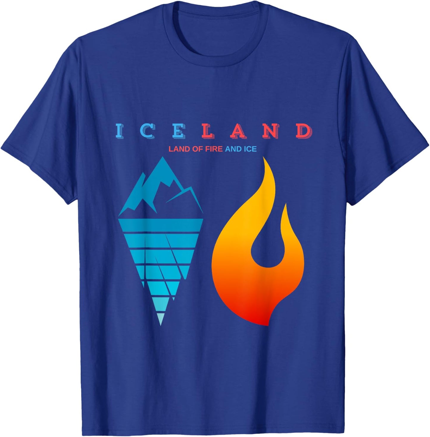 LAND OF FIRE & ICE Iceland T-Shirt - T-Shirt | Royal