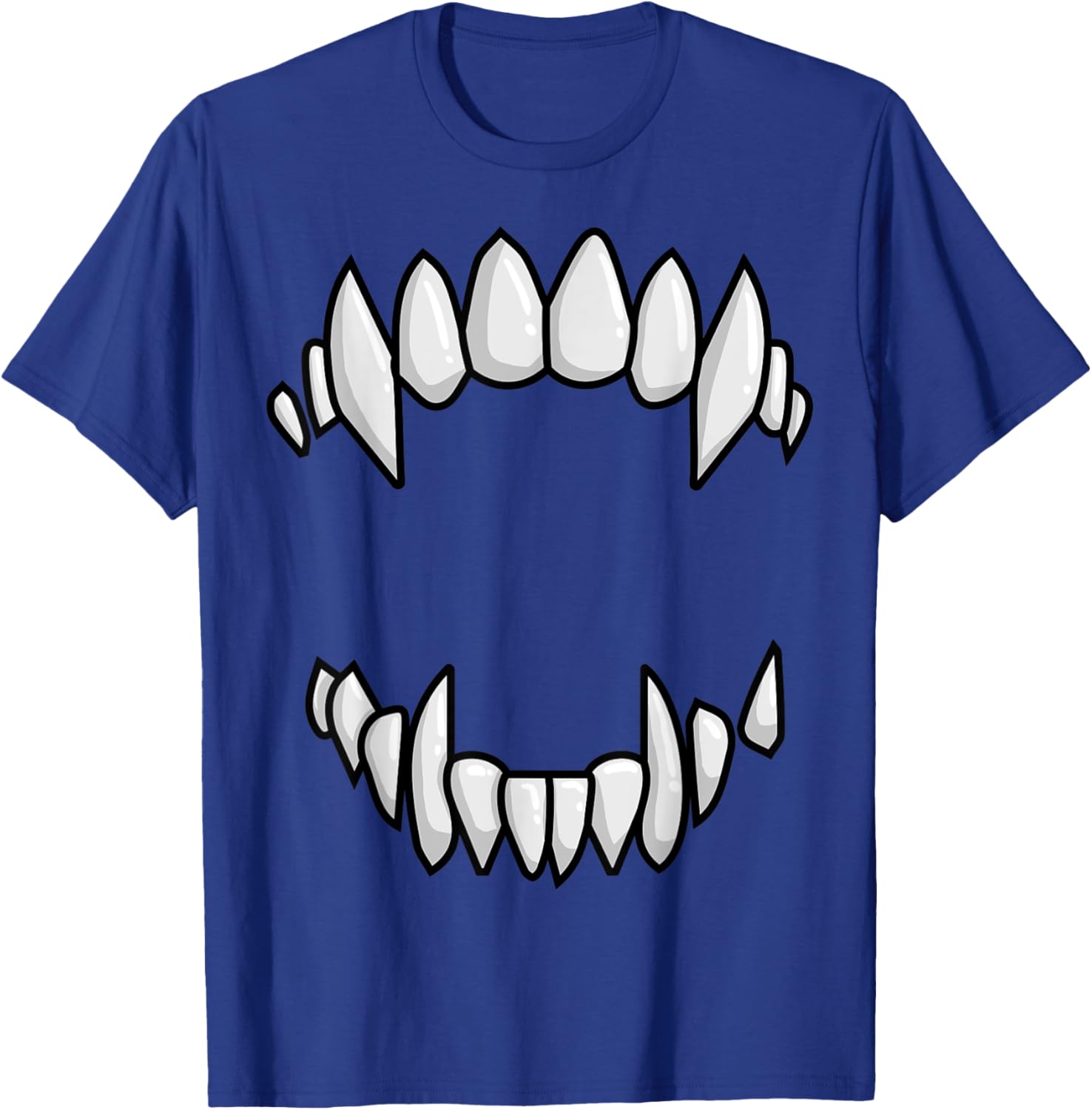Vampire Fangs Teeth Halloween Monster Teeth Costume T-Shirt - T-Shirt | Royal