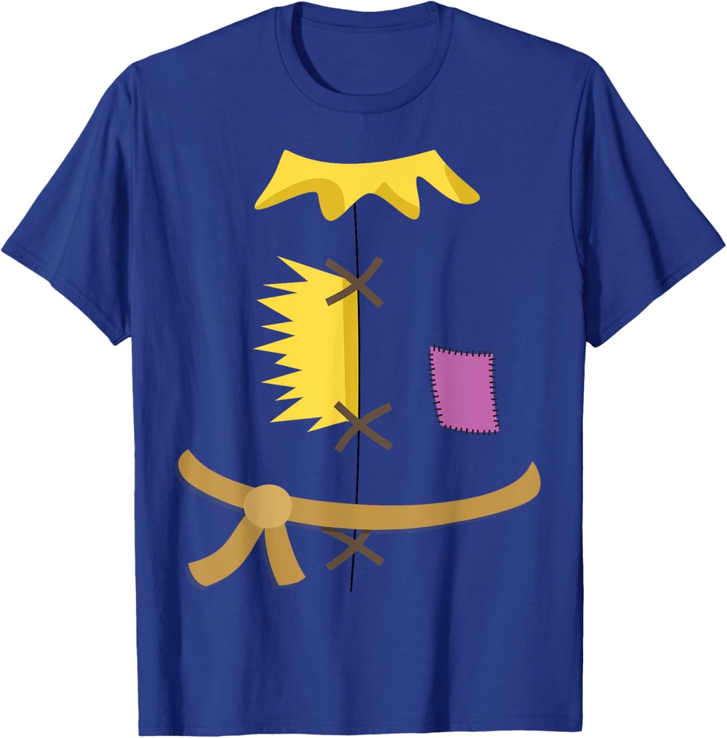 Scarecrow Costume Halloween Wizard of Oz Patch Vintage T-Shirt - T-Shirt | Royal
