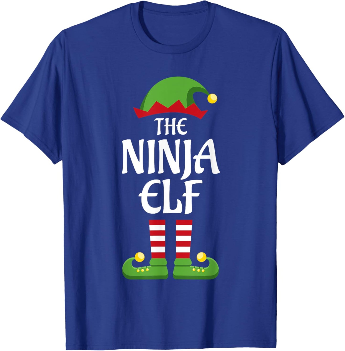 Ninja Elf Family Matching Group Christmas Outfit T-Shirt - T-Shirt | Royal