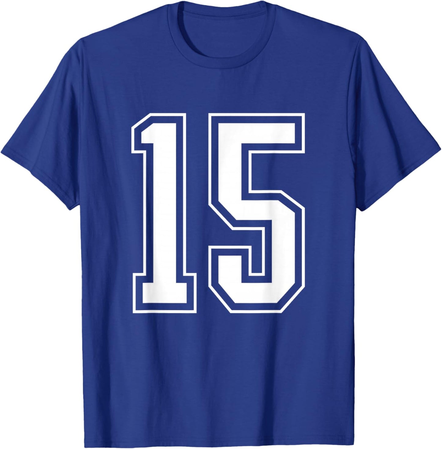 Varsity Jersey Number 15 T-Shirt - T-Shirt | Royal