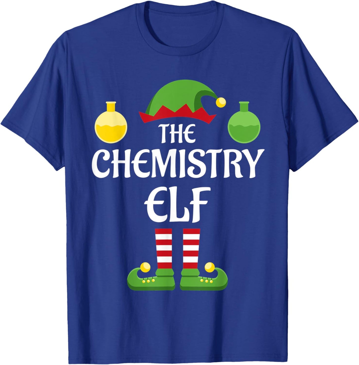 Chemistry Elf Family Matching Group Christmas Science T-Shirt - T-Shirt | Royal