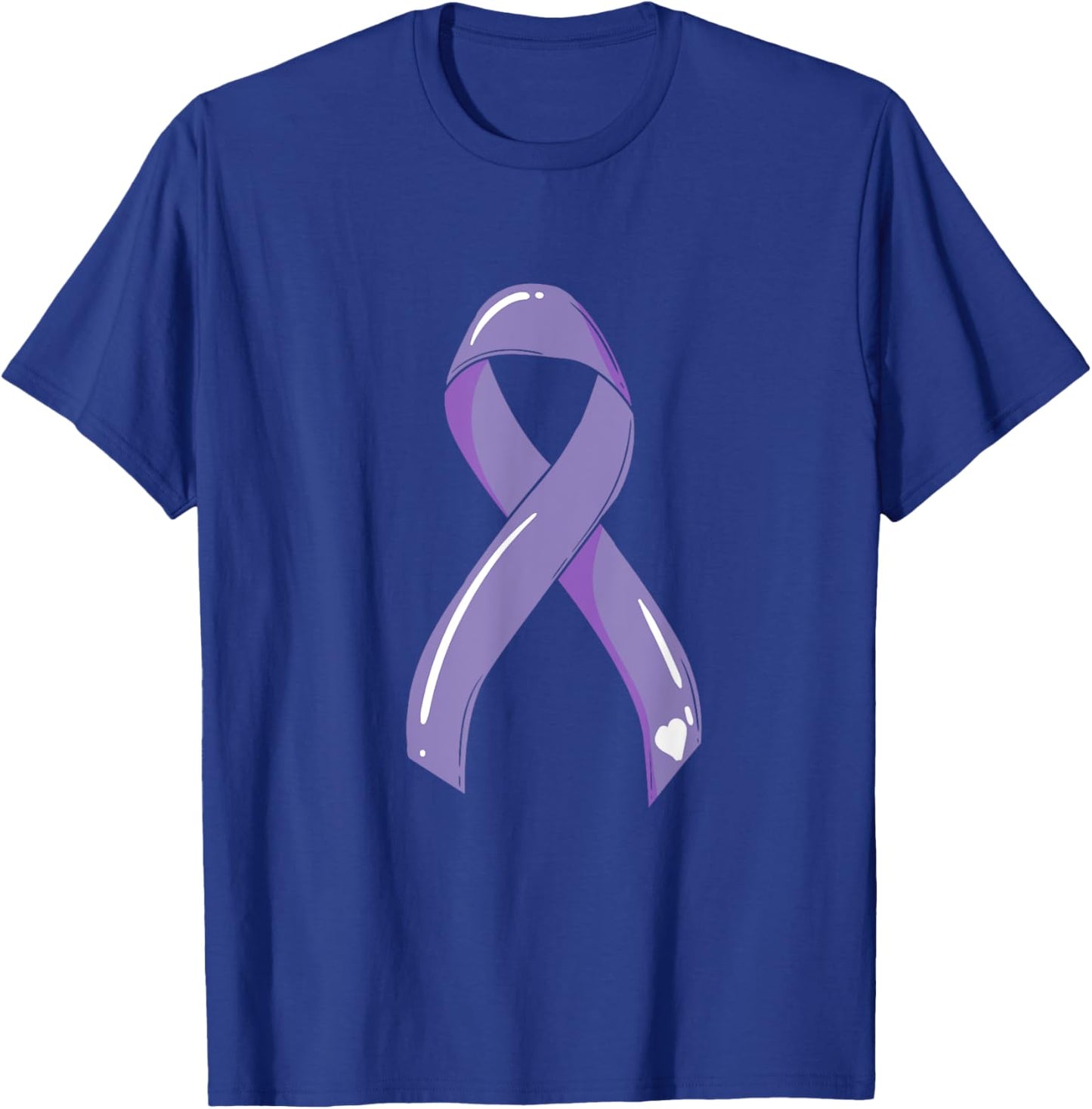 Cancer Awareness Ribbon Lavender Cancer Survivor Fight Chemo T-Shirt - T-Shirt | Royal