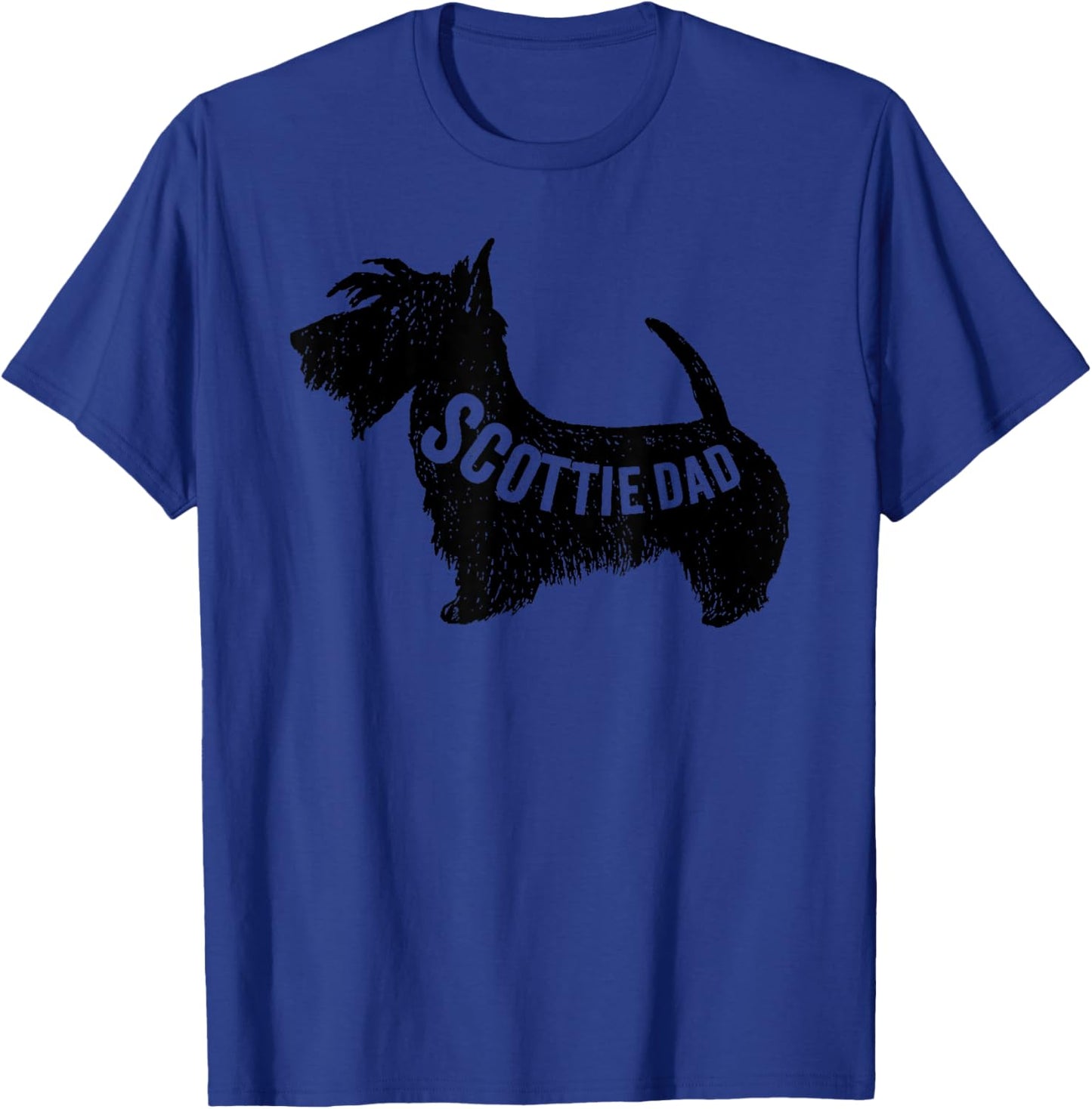 Scottie dad dog lover, cute Scottish Terrier dog dad vintage T-Shirt - T-Shirt | Royal