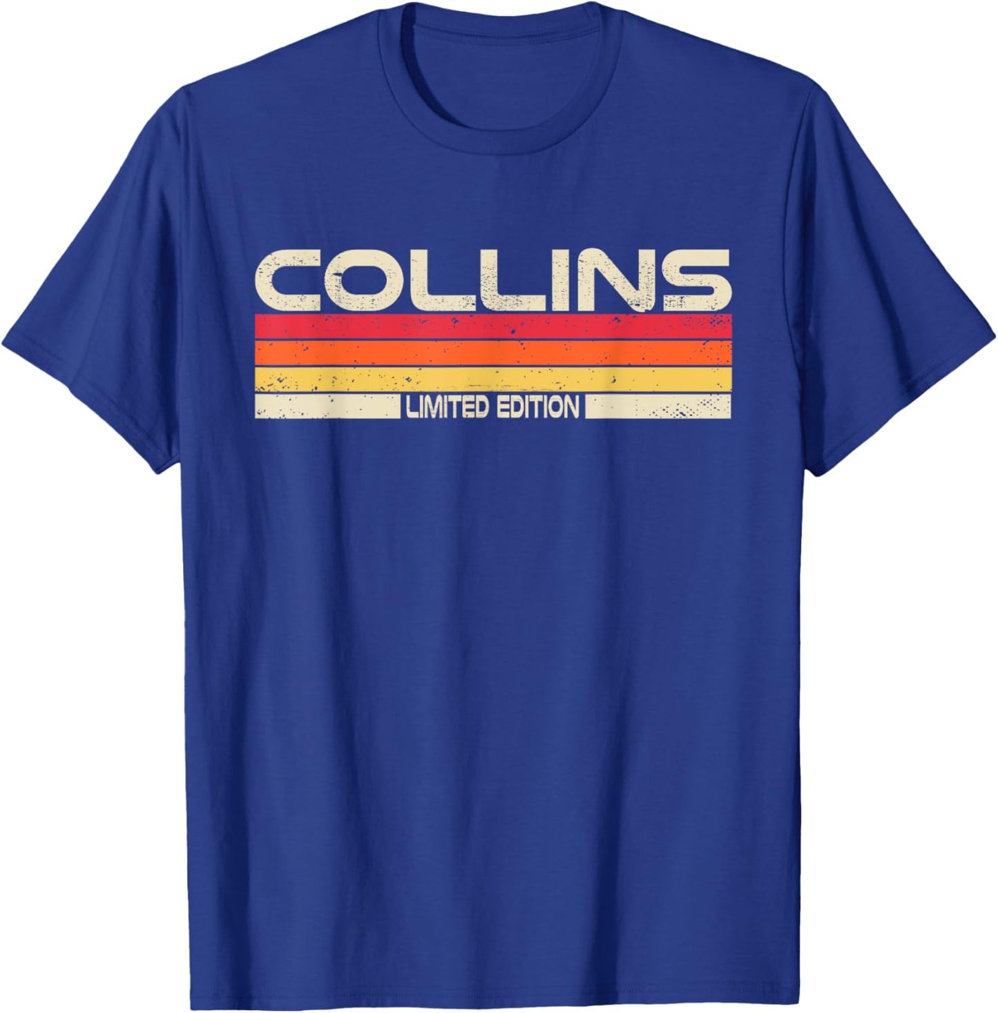 Collins Surname Birthday Family Reunion 80s 90s Sunset T-Shirt - T-Shirt | Royal