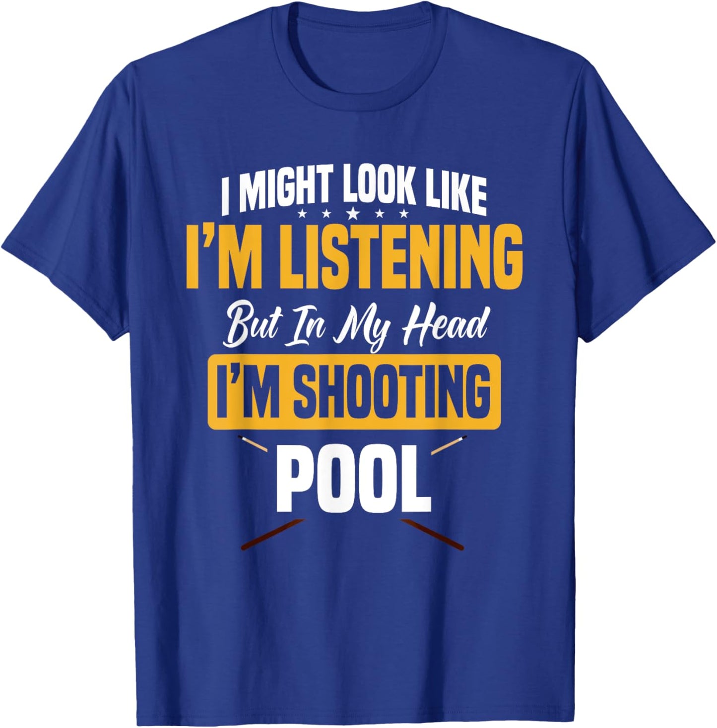 Billiards Player Pool Table Snooker Pyramid Billiard Stick T-Shirt - T-Shirt | Royal