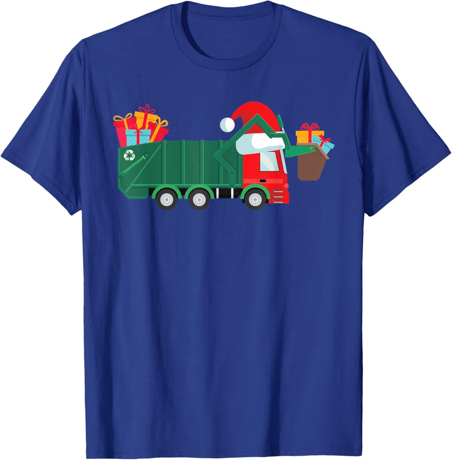 Christmas Truck Shirt for Boys Kids Funny Garbage Truck T-Shirt - T-Shirt | Royal