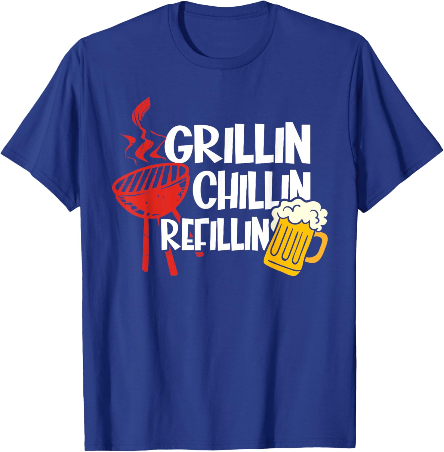 Barbecue Chilling Refill - Vintage Grill Dad Papa T-Shirt - T-Shirt | Royal