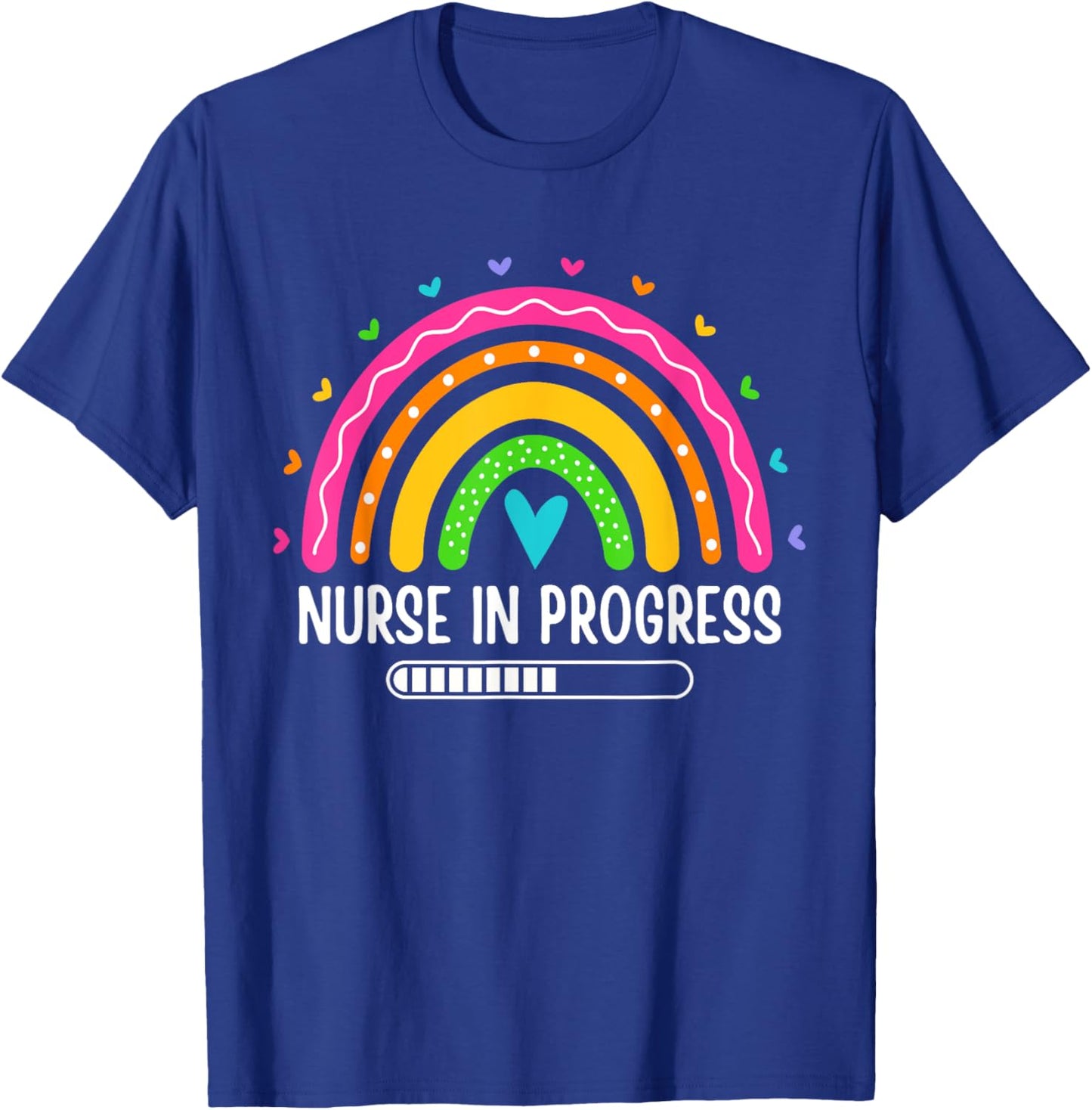 Future Nurse Nursing Student Cute Rainbow Nurse In Progress T-Shirt - T-Shirt | Royal