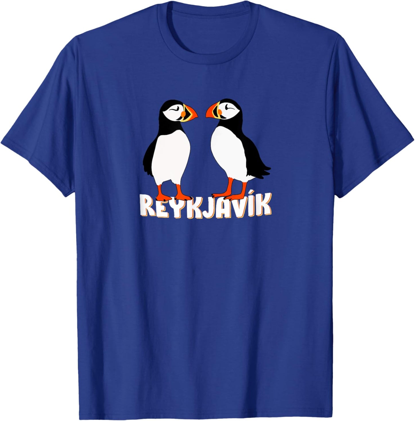 Two Cute puffins from Reykjavík Iceland T-Shirt - T-Shirt | Royal