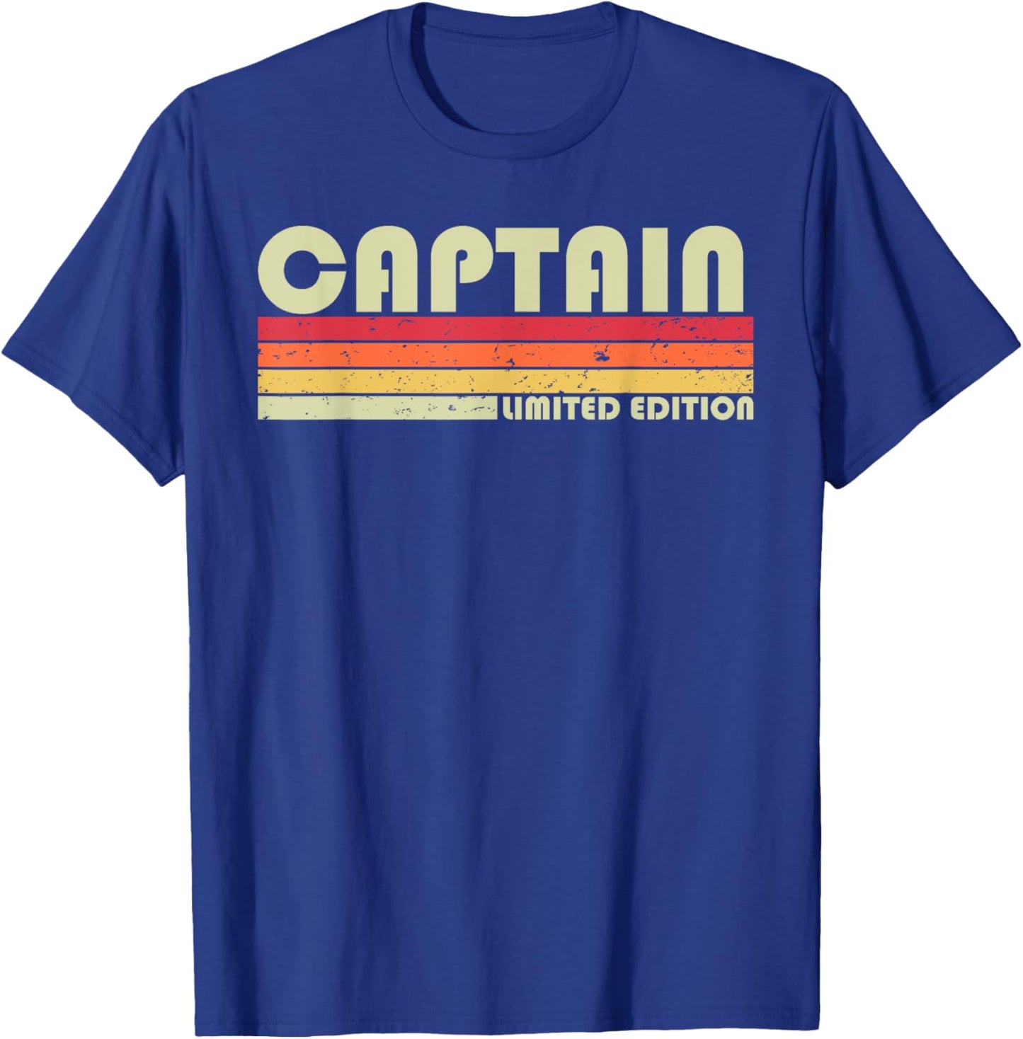 CAPTAIN Funny Job Title Profession Birthday Worker Idea T-Shirt - T-Shirt | Royal