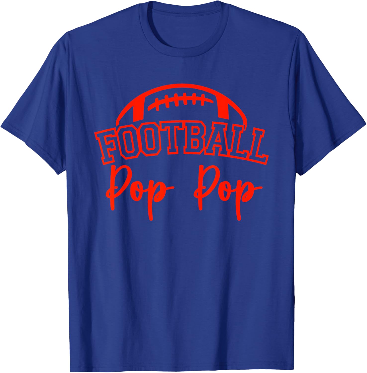 Football Pop Pop Matching Family Football T-Shirt - T-Shirt | Royal