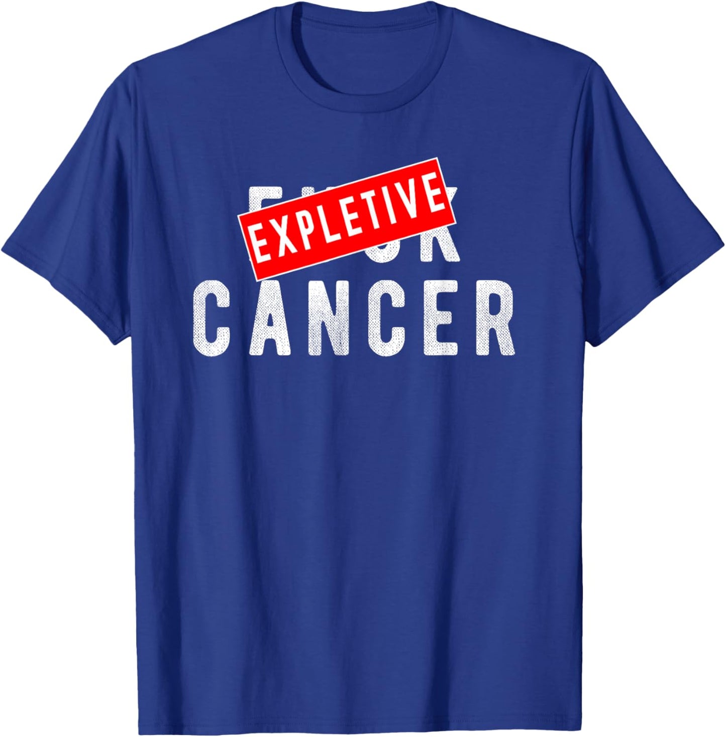 F-ck Cancer Clean with Expletive Box for Cancer Awareness T-Shirt - T-Shirt | Royal