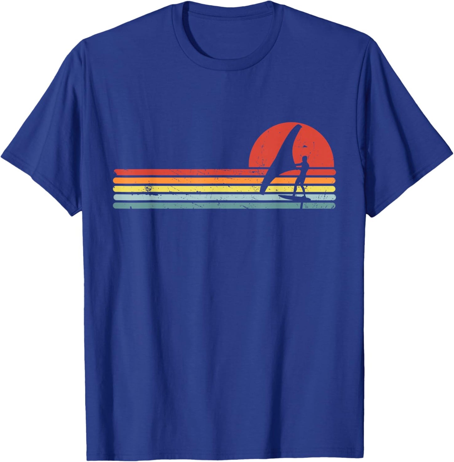 Wing Foiling Foil Surf Surfing Foiler, Retro Vintage Surfer T-Shirt - T-Shirt | Royal