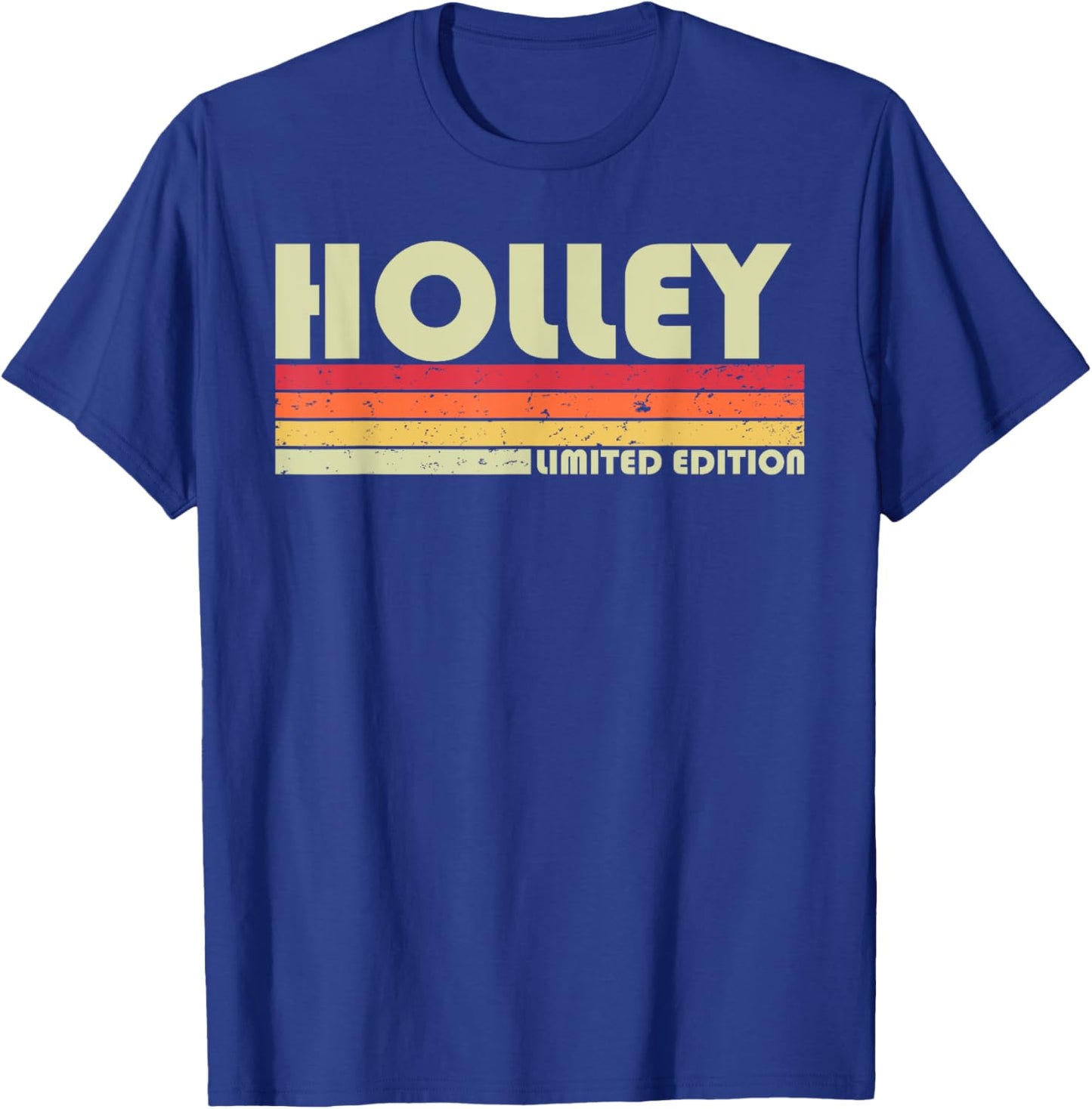 HOLLEY Surname Funny Retro Vintage 80s 90s Birthday Reunion T-Shirt - T-Shirt | Royal