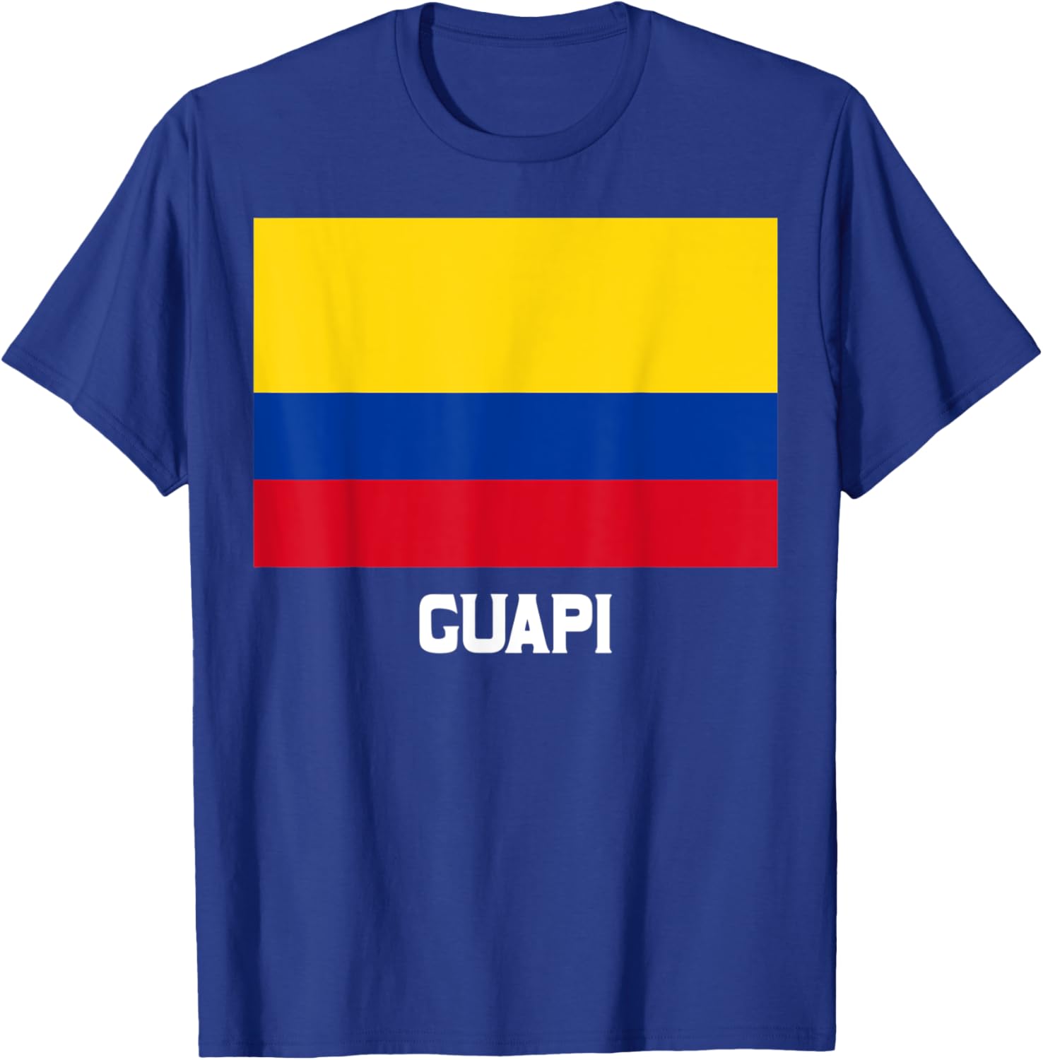 Guapi Colombia Flag Emblem Escudo Bandera Crest T-Shirt - T-Shirt | Royal