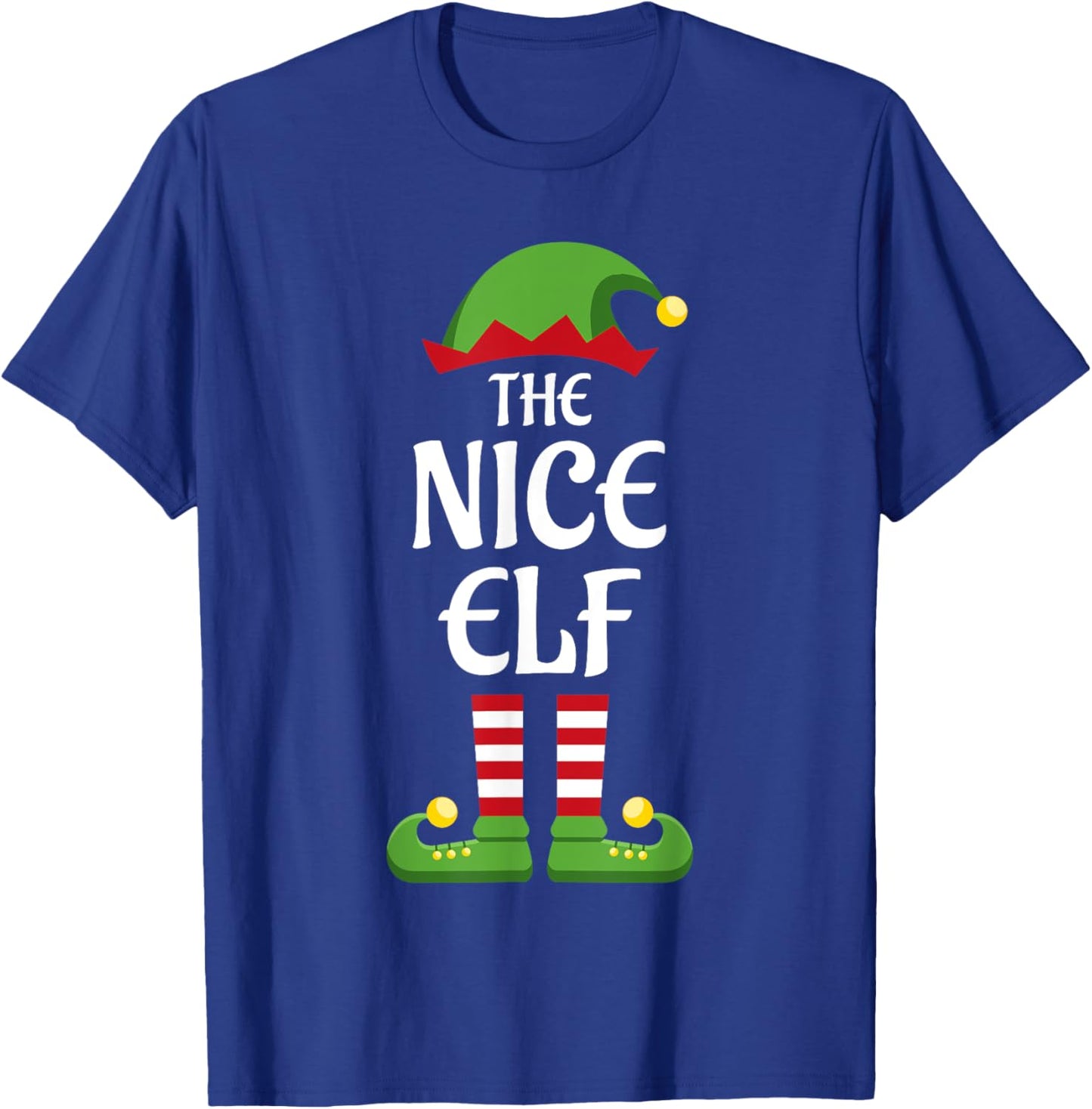 Nice Elf Family Matching Group Christmas T-Shirt - T-Shirt | Royal