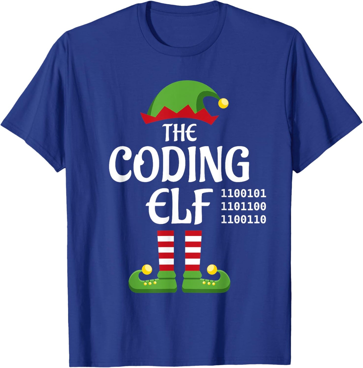 Coding Elf Family Matching Group Christmas T-Shirt - T-Shirt | Royal