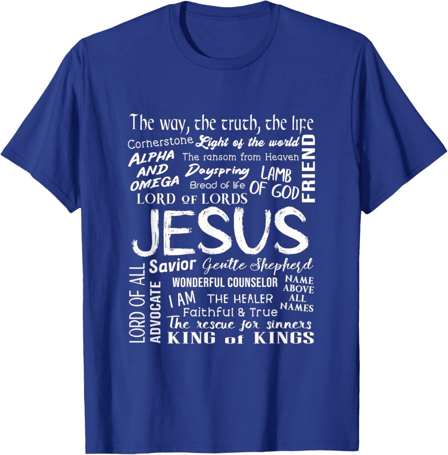 Names of Jesus - Christian Bible T-Shirt - T-Shirt | Royal