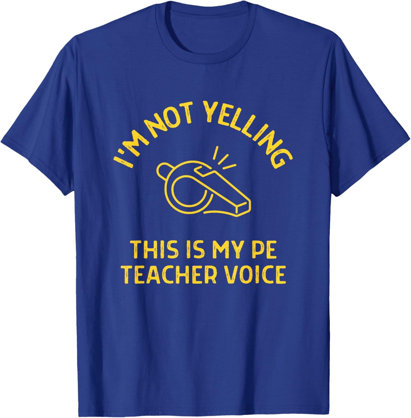 This is My PE Teacher Voice Funny Physical Education Teacher Women T-Shirt - T-Shirt | Royal