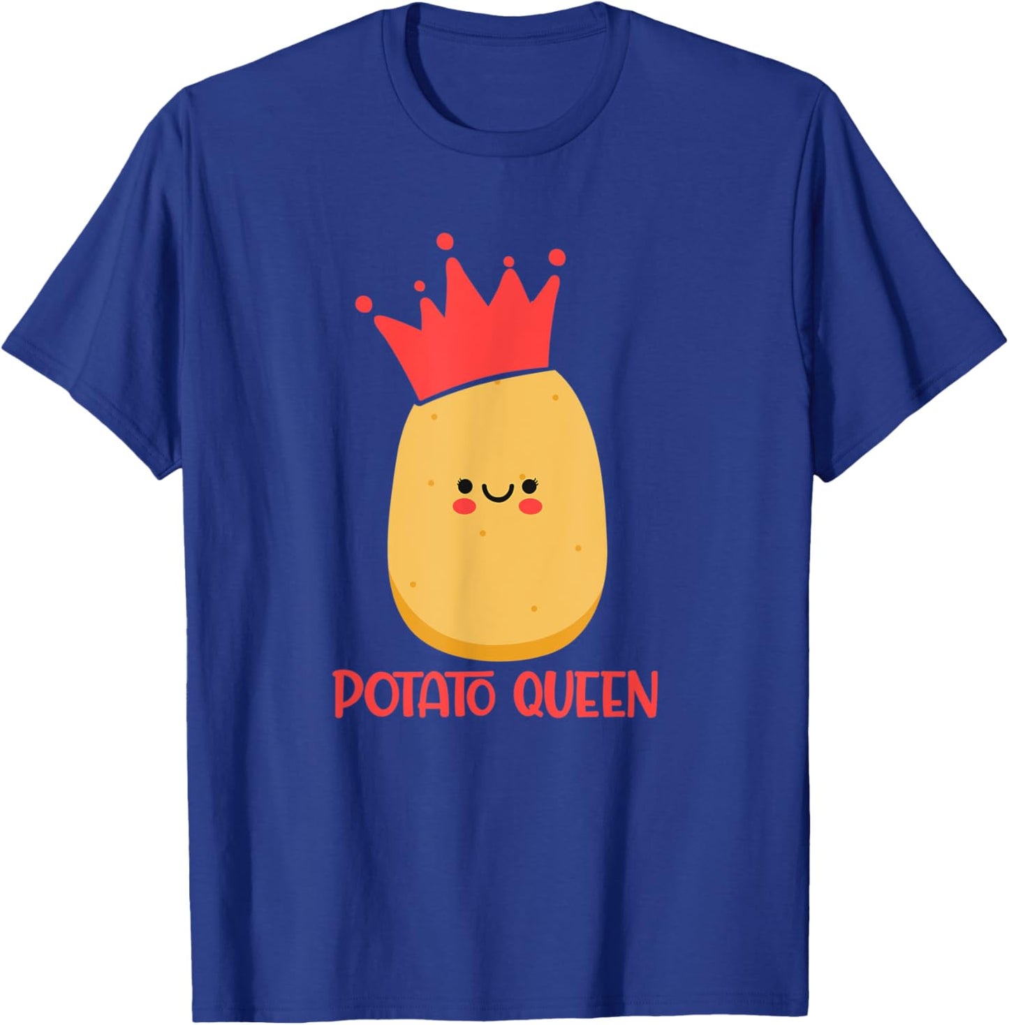 Potato Queen - Funny Potato Lover Potato King Vegetable Fan T-Shirt - T-Shirt | Royal