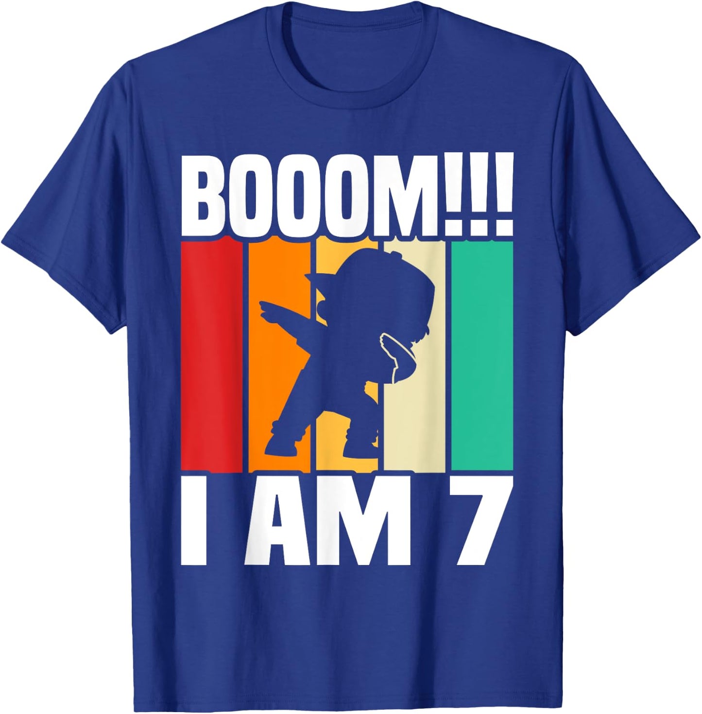 Dabbing Birthday 7 Years Old Birthday Outfit Boys T-Shirt - T-Shirt | Royal