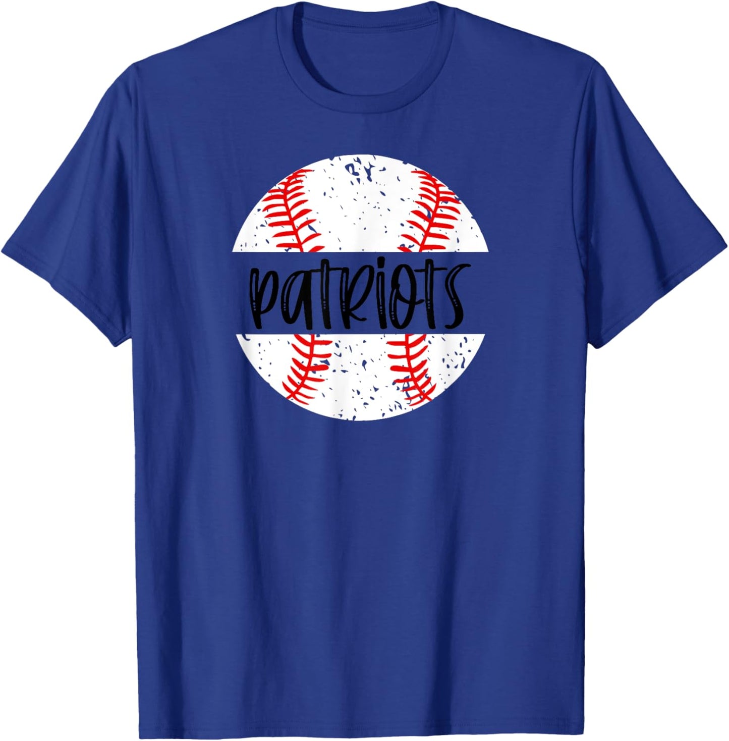 Patriots Baseball Team Mascot School Spirit Game Day T-Shirt - T-Shirt | Royal