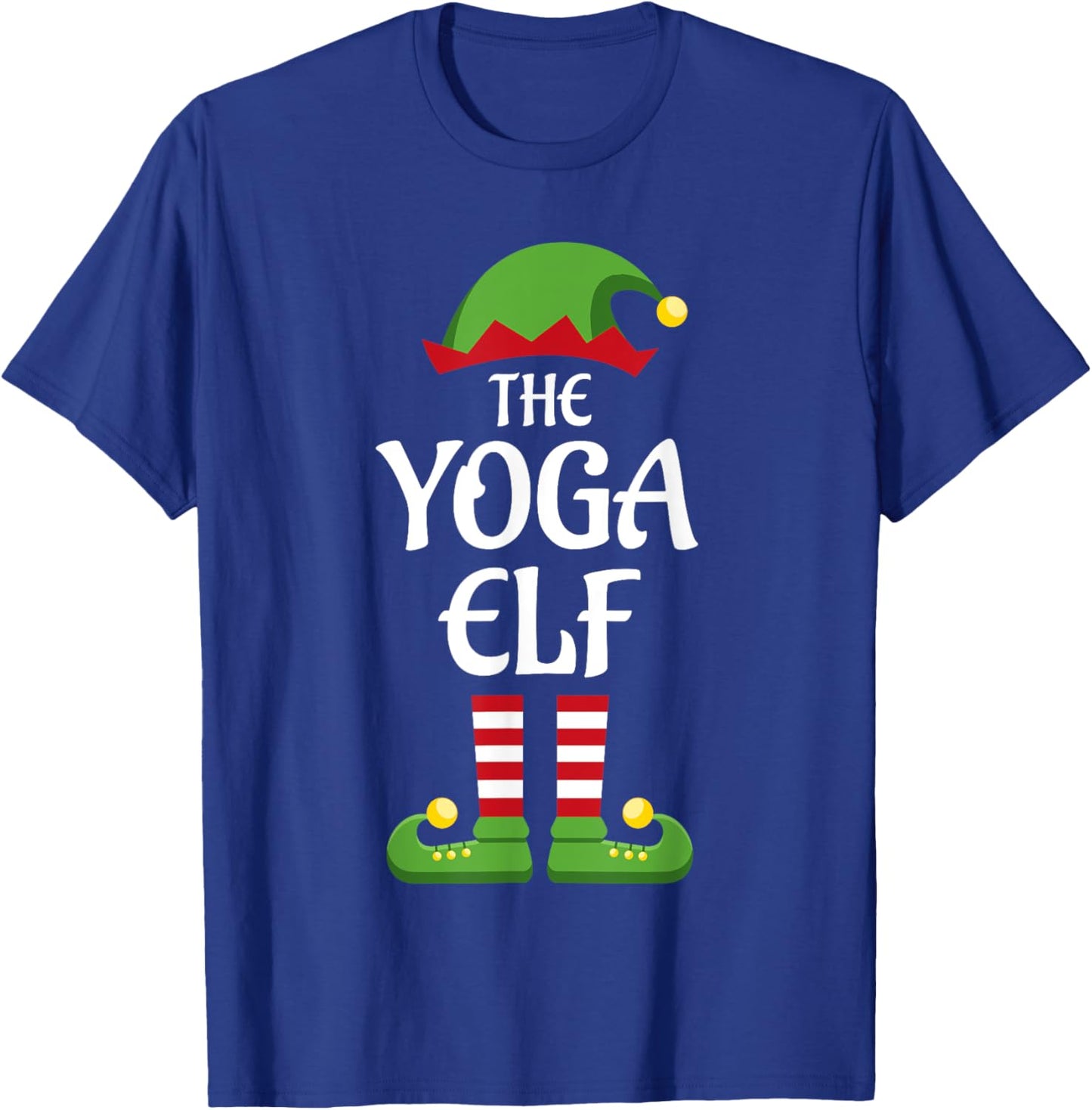 Yoga Elf Family Matching Group Christmas T-Shirt - T-Shirt | Royal