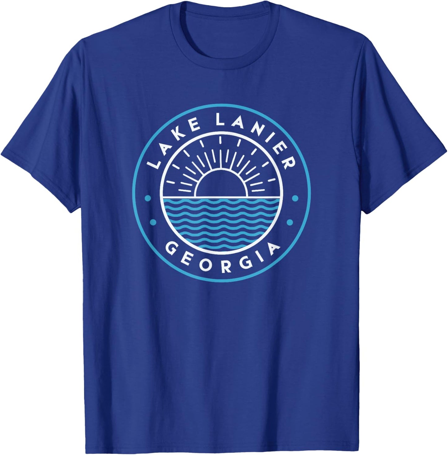Lake Lanier Georgia Outdoors Vintage T-Shirt - T-Shirt | Royal