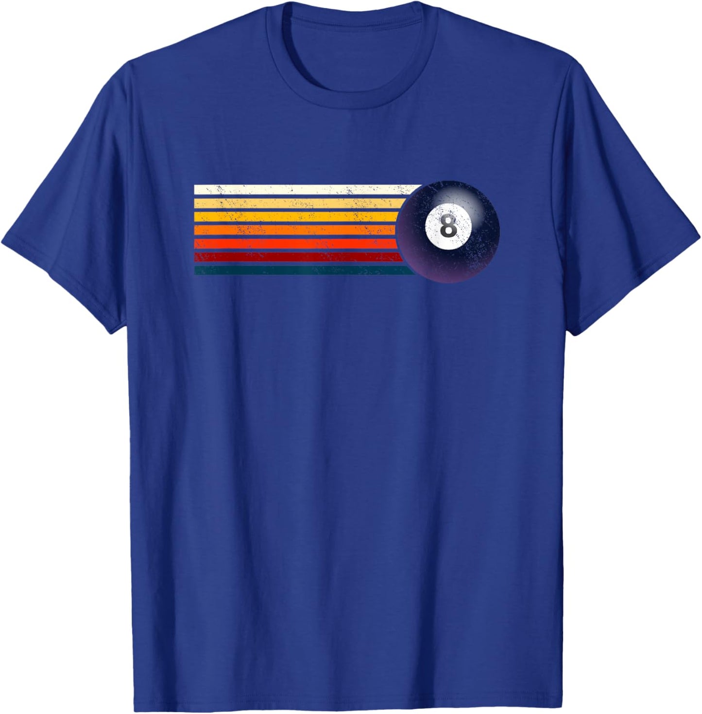 Retro Billiards Ball Eight Pool Table Snooker Pyramid T-Shirt - T-Shirt | Royal