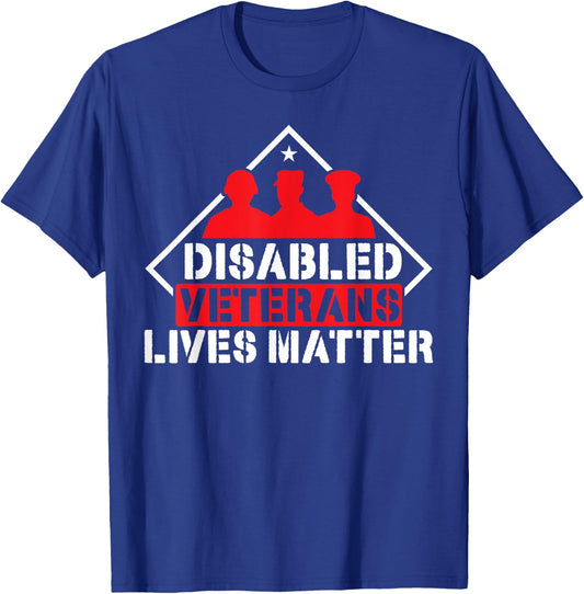 Disabled Veteran Armed Forces Military Soldier Army USA T-Shirt - T-Shirt | Royal