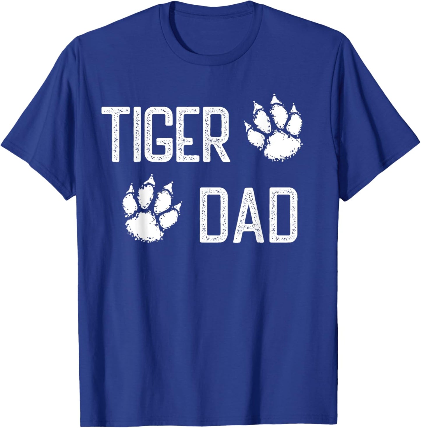 Halloween Tiger dad paw print footprint tigers lover cute T-Shirt - T-Shirt | Royal