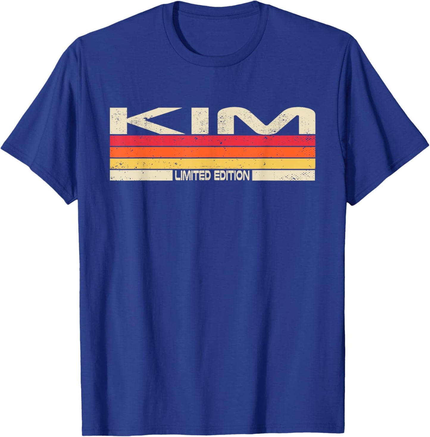 Kim Surname Birthday Family Reunion 80s 90s Sunset T-Shirt - T-Shirt | Royal