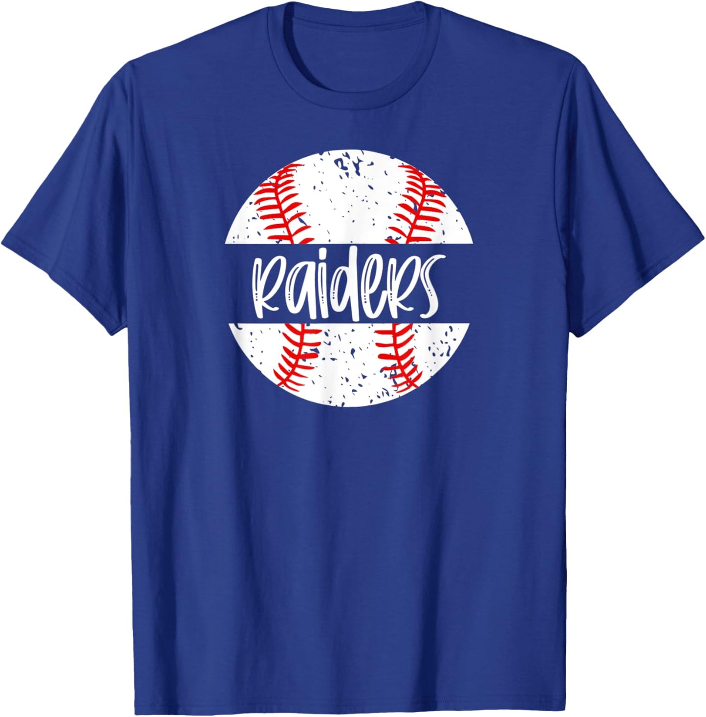 Raiders Baseball Team Mascot School Spirit Game Day T-Shirt - T-Shirt | Royal