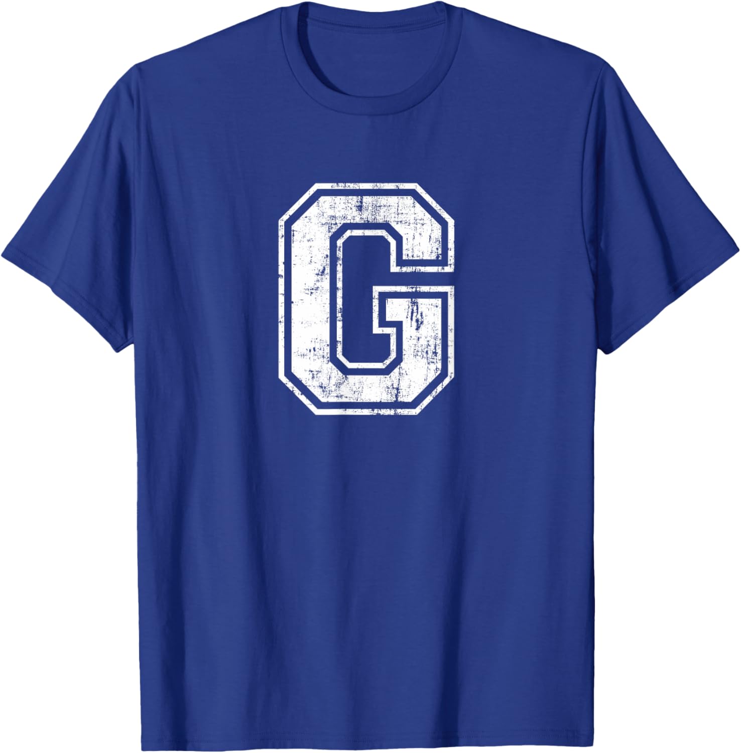 Letter G Uppercase Alphabet Initial School College Varsity T-Shirt - T-Shirt | Royal