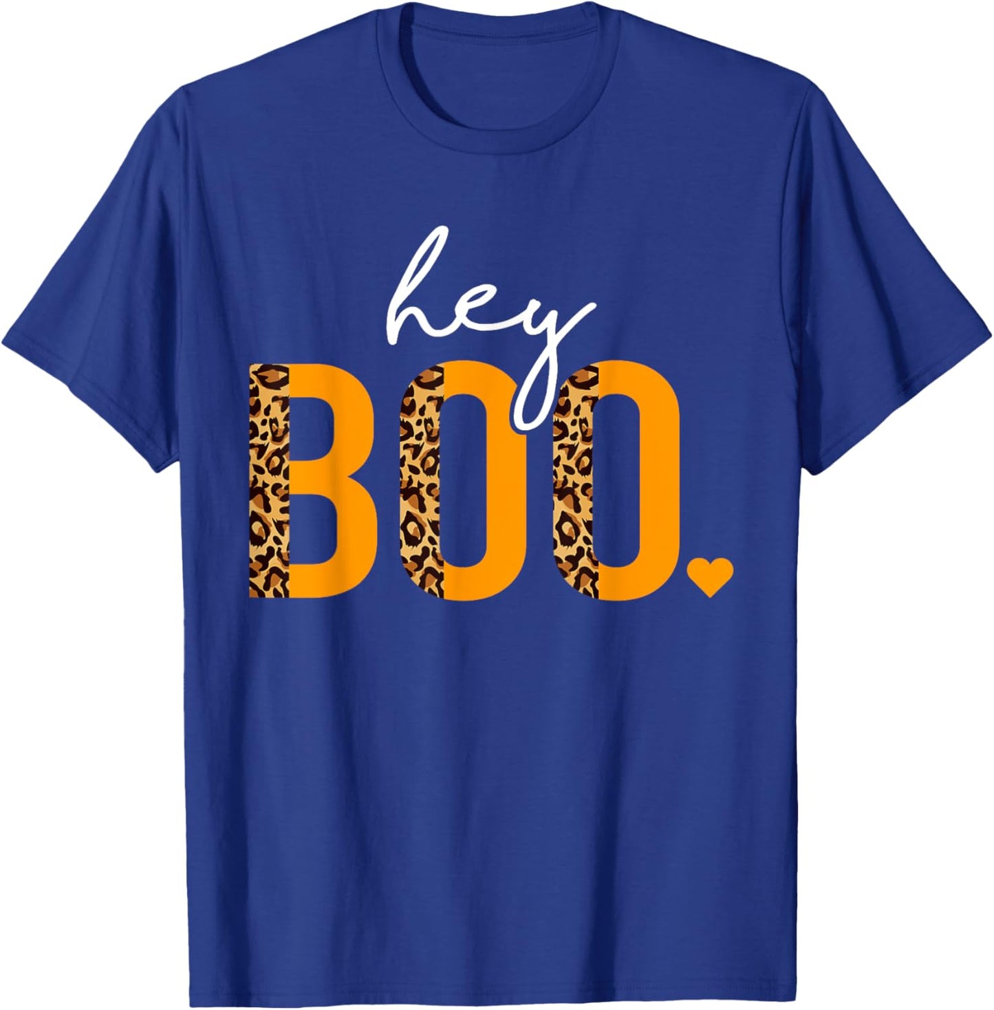 Hey Boo Shirt, Girls Halloween Costume, Spooky Leopard Women T-Shirt - T-Shirt | Royal