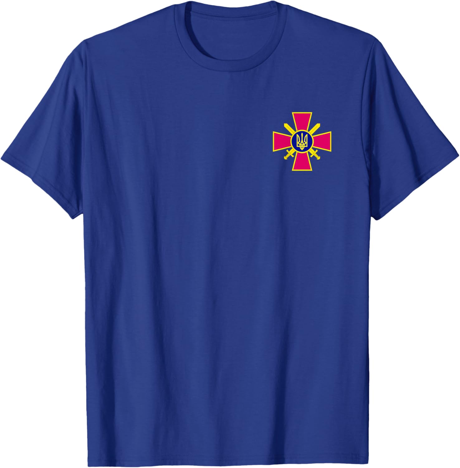 Ukrainian Ground Forces Emblem Ukraine Army Armed Forces T-Shirt - T-Shirt | Royal