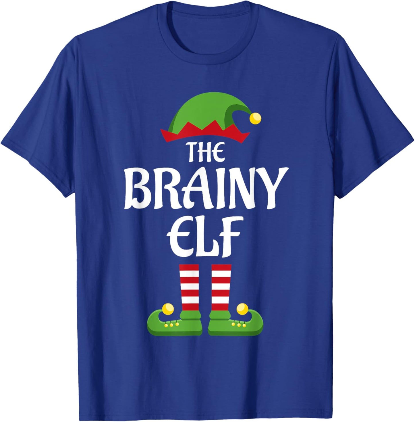 Brainy Elf Family Matching Group Christmas Smart T-Shirt - T-Shirt | Royal